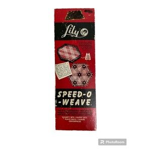 Vintage NOS Lily Speed-O-Weave ART 717 w/Retro Pattern Instruction Booklet 34pgs